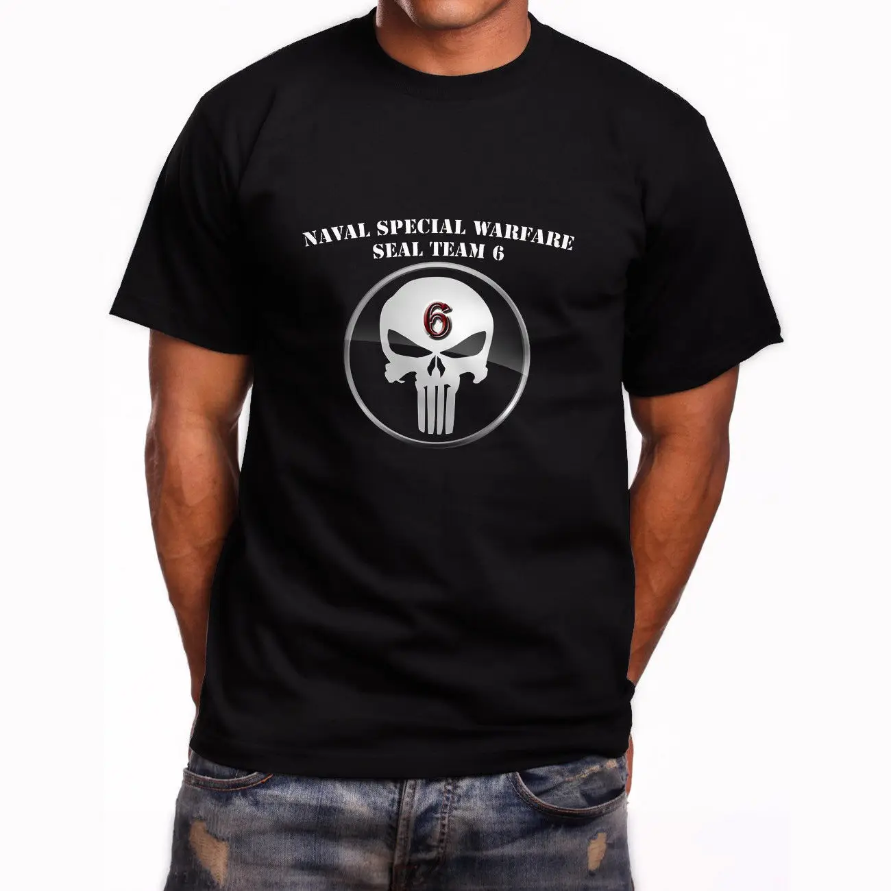 New SEAL TEAM SIX 6 Short Sleeve Men's Black T-Shirt Size S to 5XL | Мужская одежда