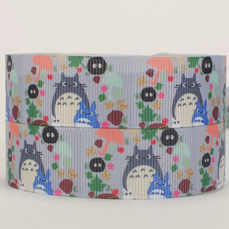 Мультфильм печатных grosgrain ленты милый забавный Spirited Away Totoro Кот 22 мм вечерние
