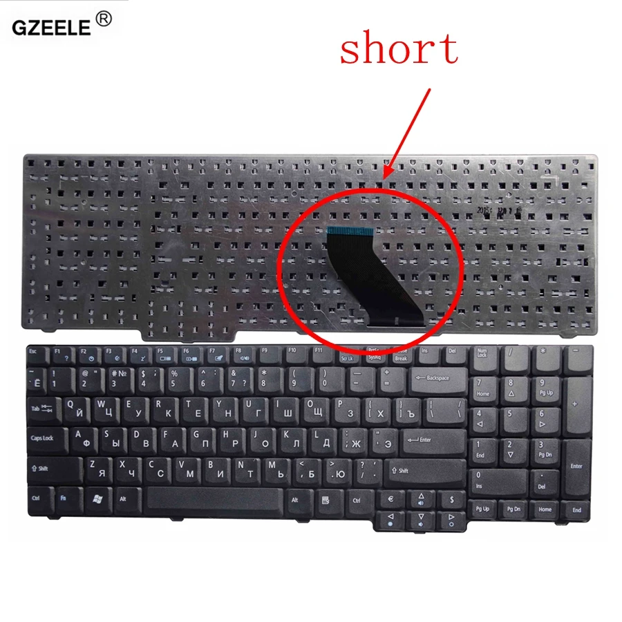 Клавиатура GZEELE для ноутбука ACER Aspire 5235 5735Z 5737 5737Z 5737G 5737ZG 5335 5335Z 5355 5535 5735 RU Новая Черная Русская раскладка