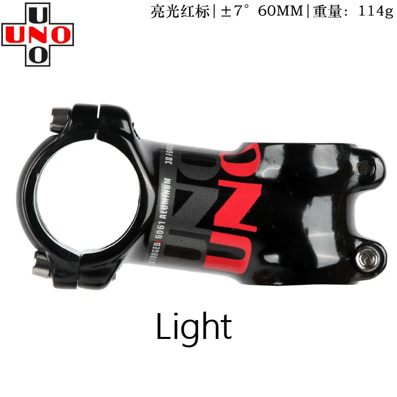 Light 7 degree 60mm UNO красный вынос руля велосипеда Сверхлегкий 7 17 градусов MTB дорожный велосипед стволовых для вилка 28,6 31,8 мм 60/70/80/90/100/110/120/130 мм велосипедный вынос руля King Kalloy - Цвет: Light 7 degree 60mm