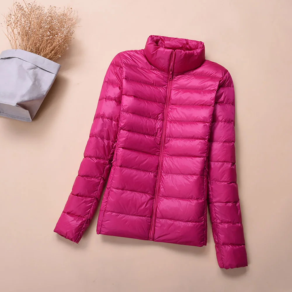 

Plus Size Winter Down Jacket Women Ultra Light Down Jacket Women Coat 90% Duck Down Coats Packable Thin Feather Warm Short Parka