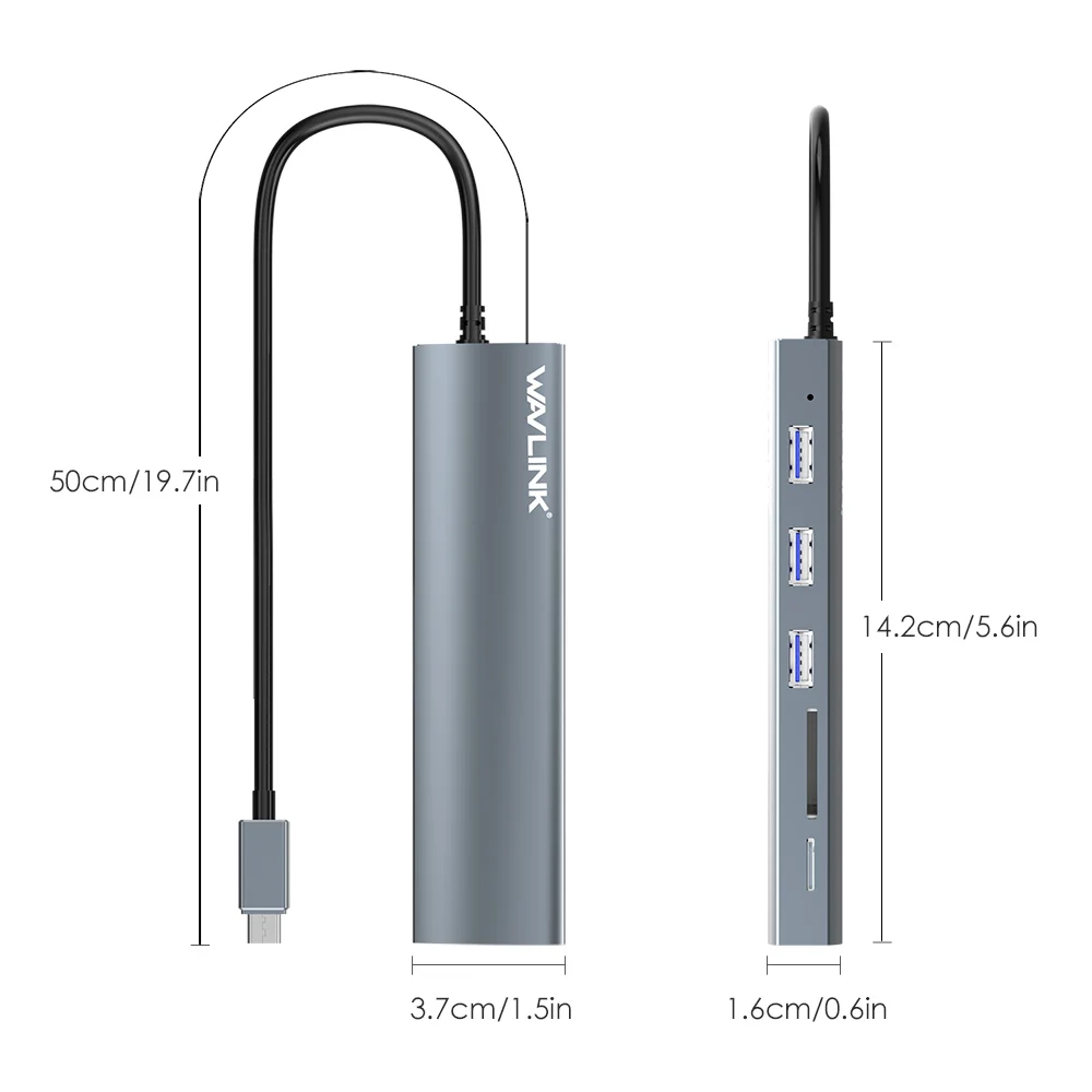 Wavlink USB C концентратор Алюминиевый 3 0 типа адаптер с портами SD/Micro SD TF кардридер для