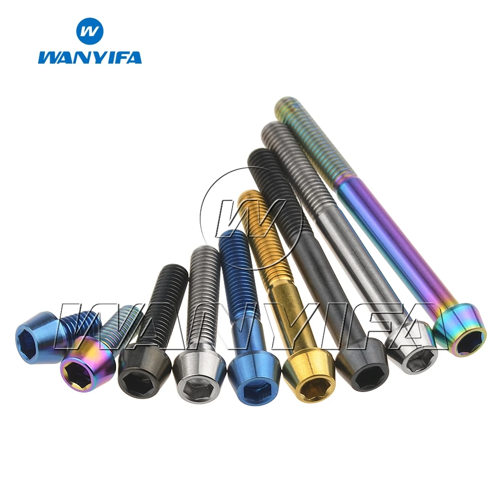 Титановый болт Wanyifa M6x 10 15 16 18 20 25 30 35 40 45 50 55 60 65 мм шестигранный ключ с конической