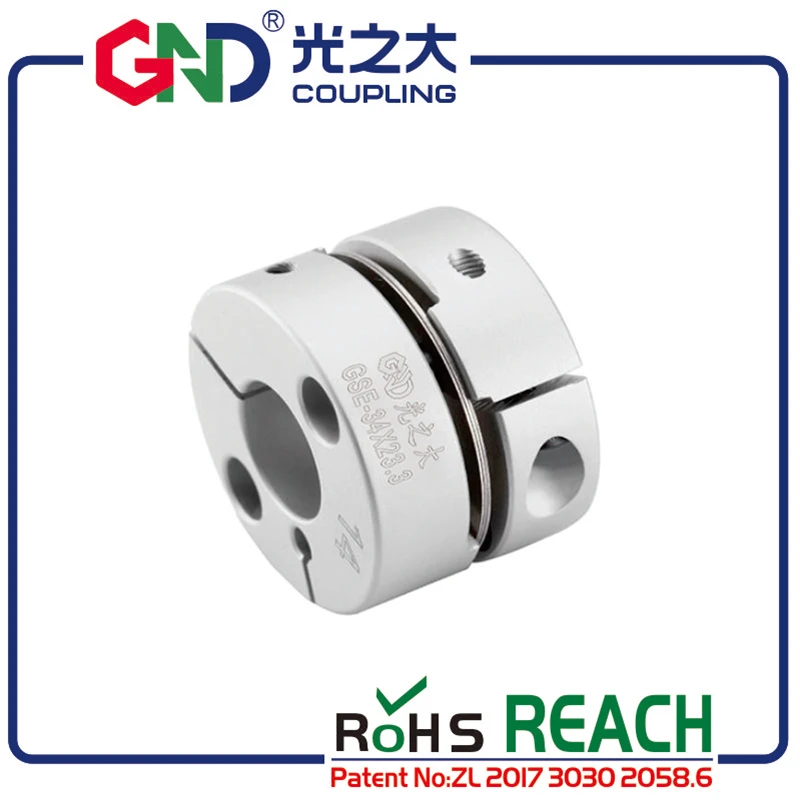 Coupling GND aluminum alloy CNC D28mm L21.5mm single diaphragm clamp for hollow encoder shaft coupling stepper motor connect |