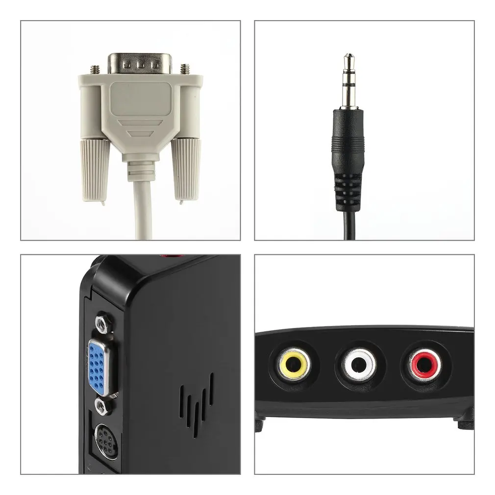LED MTV Box HD LCD CRT TV BOX AV to VGA RF внешний цифровой ТВ тюнер PC приемник тюнер|Теле- и