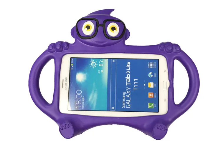 Детский мультяшный чехол EVA с очками для samsung Galaxy Tab 3 4 t211 T210 T230 T231 Lite T110 T113 Настольная подставка держатель задняя крышка+ стилус