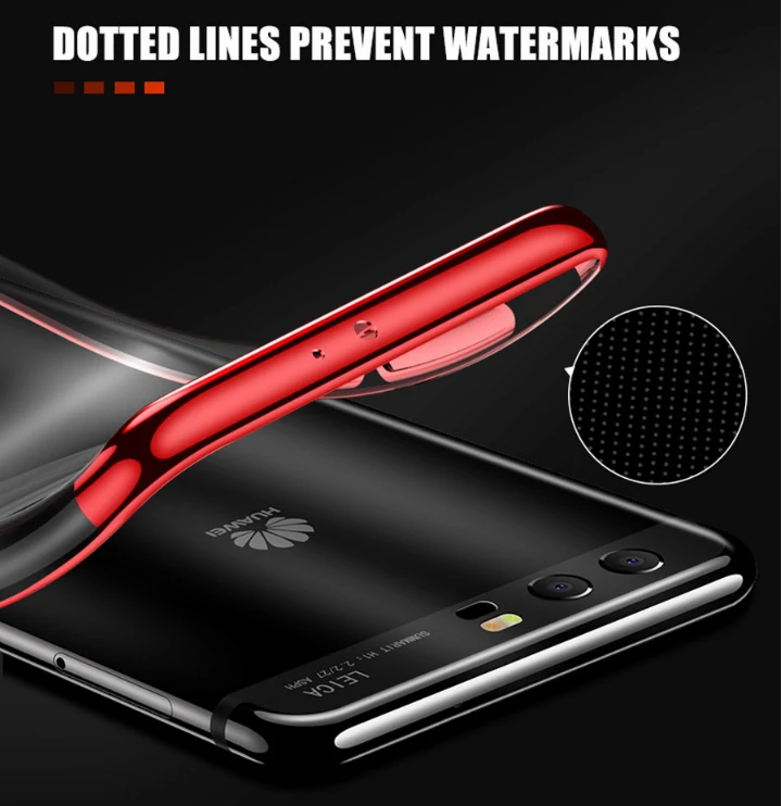 Plating Transparent Case For Huawei P10 Plus Silicone Soft TPU Cover case Luxury Phone Shell Back cover | Мобильные телефоны и