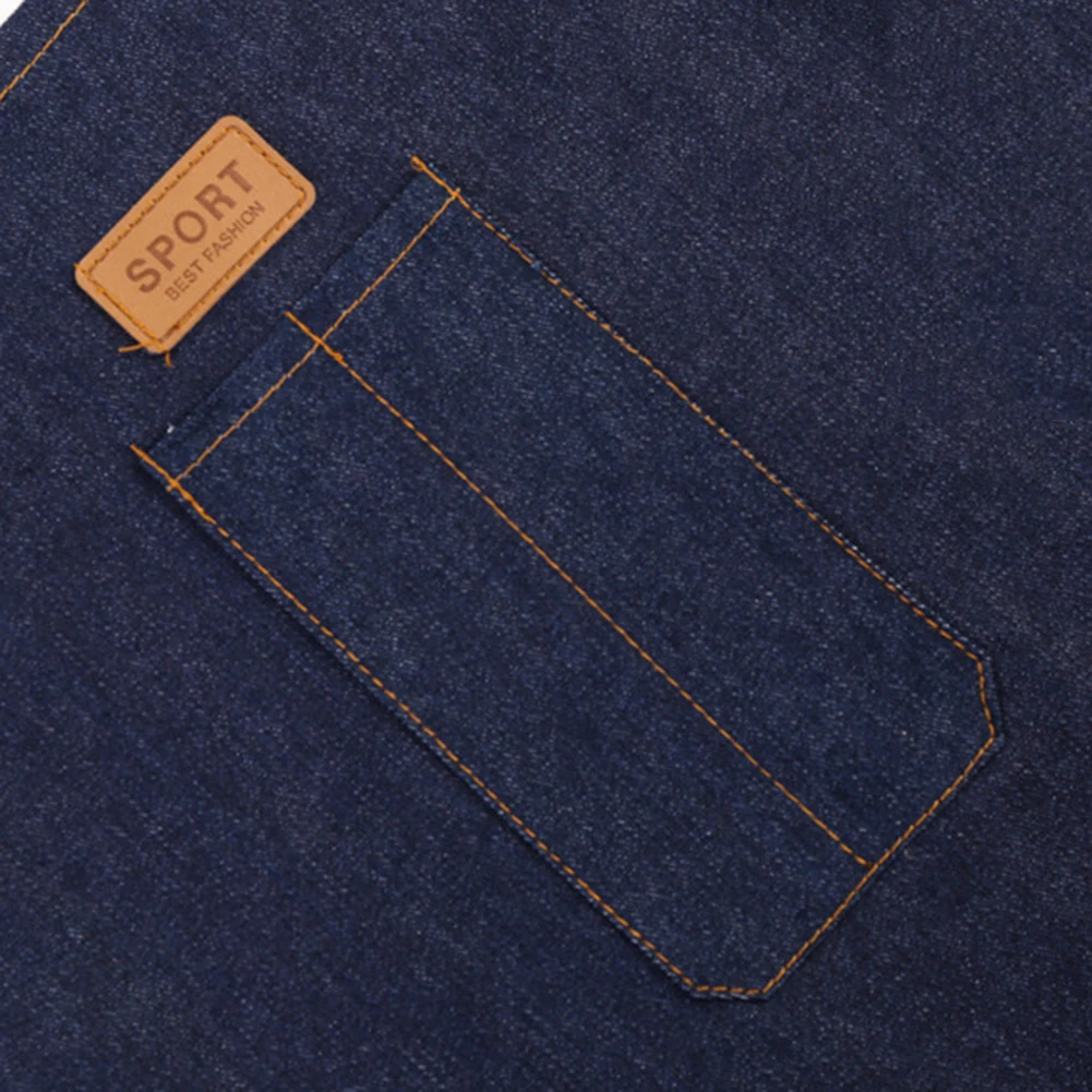 Hot Kitchen Denim Aprons Pocket Adjustable Apron Work Cooking Chef Artist Waiter Tablier new