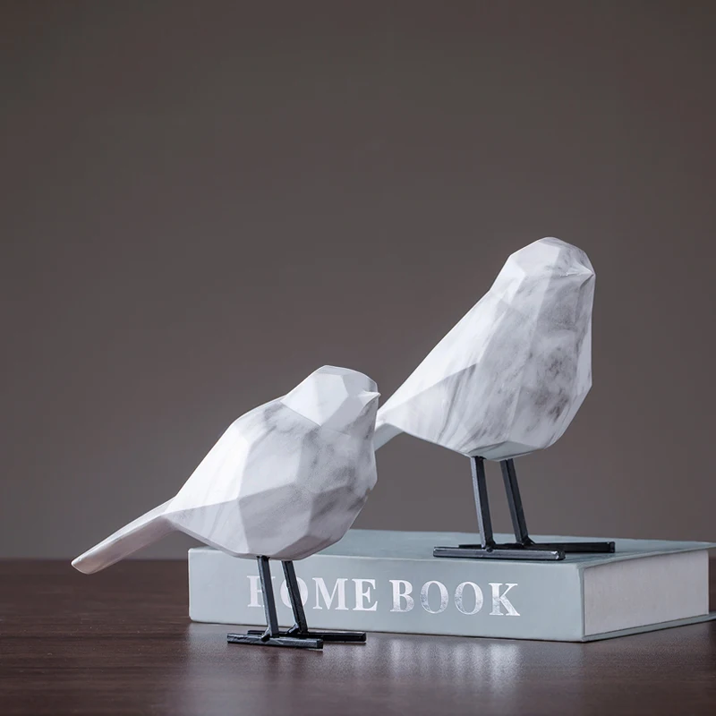 Креативная Статуэтка голубей из смолы с мраморной текстурой статуэтка животного