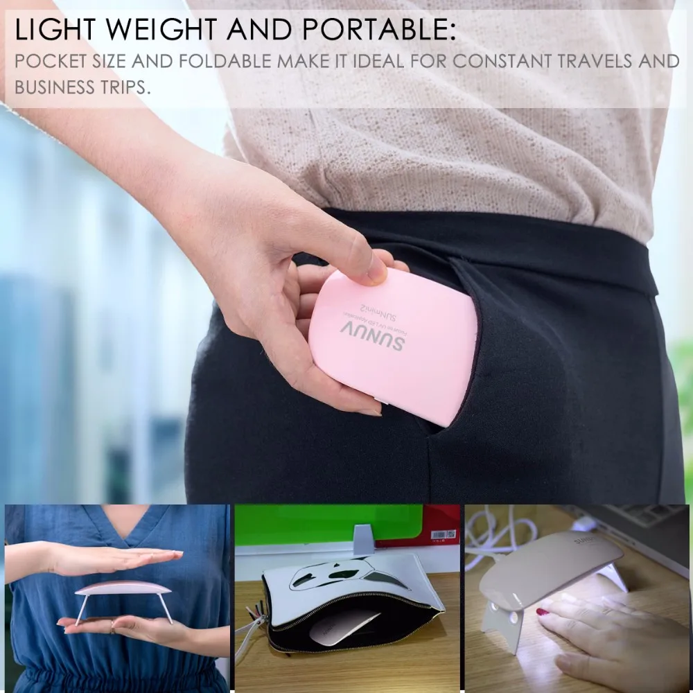 SUN Mini лампа для ногтей 9 Вт УФ светодиодная сушки портативная путешествий