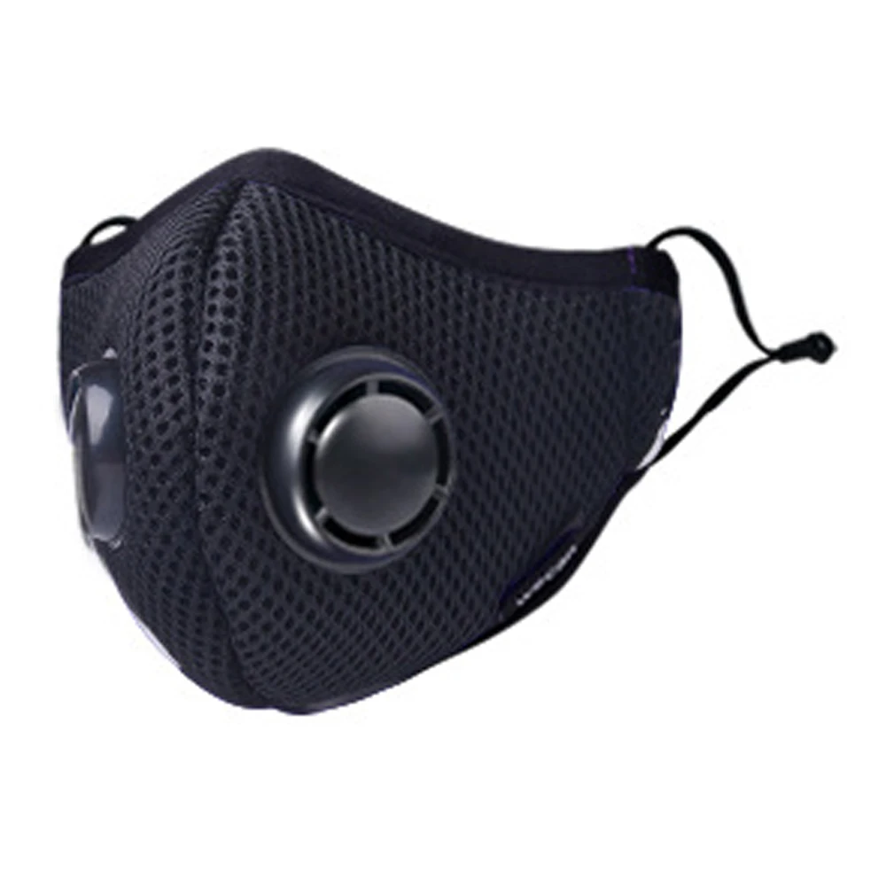 1 pc Type 1 black Маска против пыли PM2.5 дышащие Теплые маски для рта с двойным фильтром дыхательный клапан костюм для женщин и мужчин анти-туман респиратор - Цвет: 1 pc Type 1 black