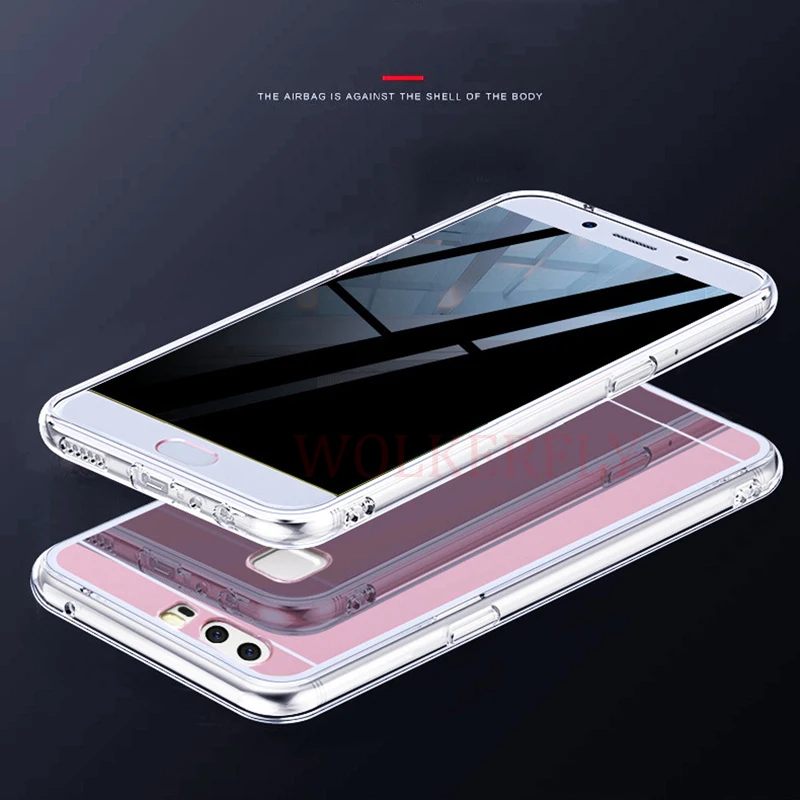 Зеркальный чехол для huawei Коврики 20 lite P10 P20 Lite Nova 3 3i P Smart Tpu Защитный чехол на Honor 8X 8C 7X фотоаппаратов моментальной печати 7S 10 9 Lite 7C 7A Pro Y5 Y9