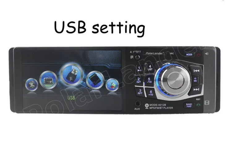 4,1 дюймов 1 DIN 12V автомобиль радио аудио стерео TF FM USB заднего вида Камера MP4 MP5 AUX аудио плеер с рулевого колеса дистанционного Управление