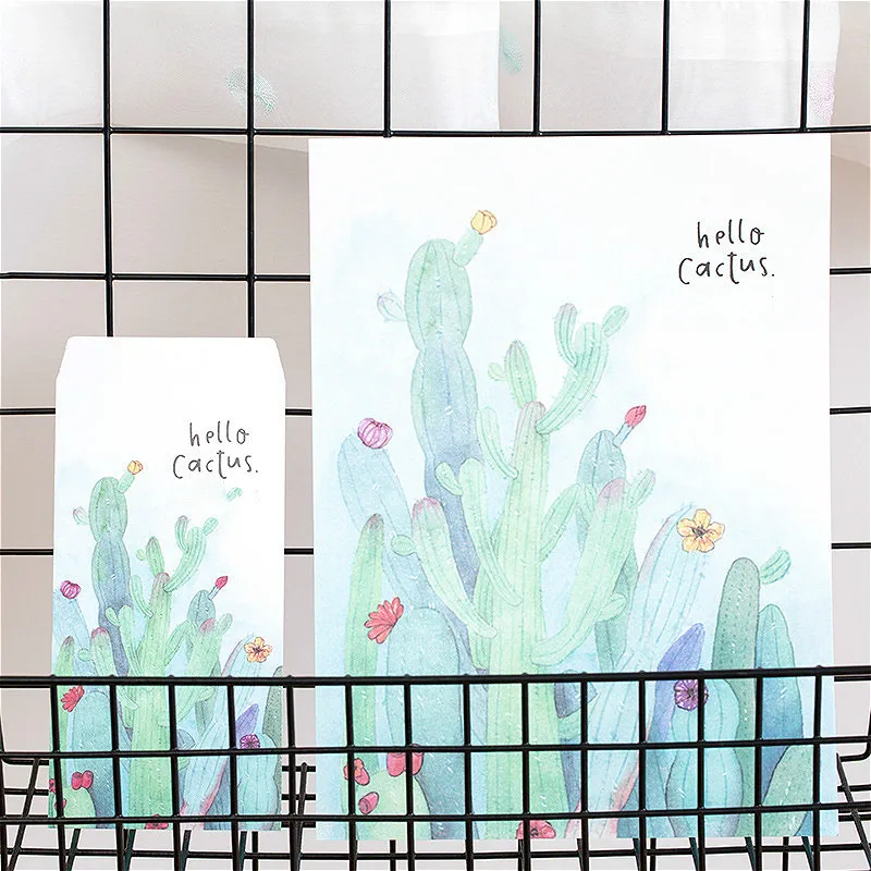 6pcs Cactus Paper Envelopes Letter Set Love Envelope Novelty Series for Gift Stationery Paper|Бумажные конверты| |