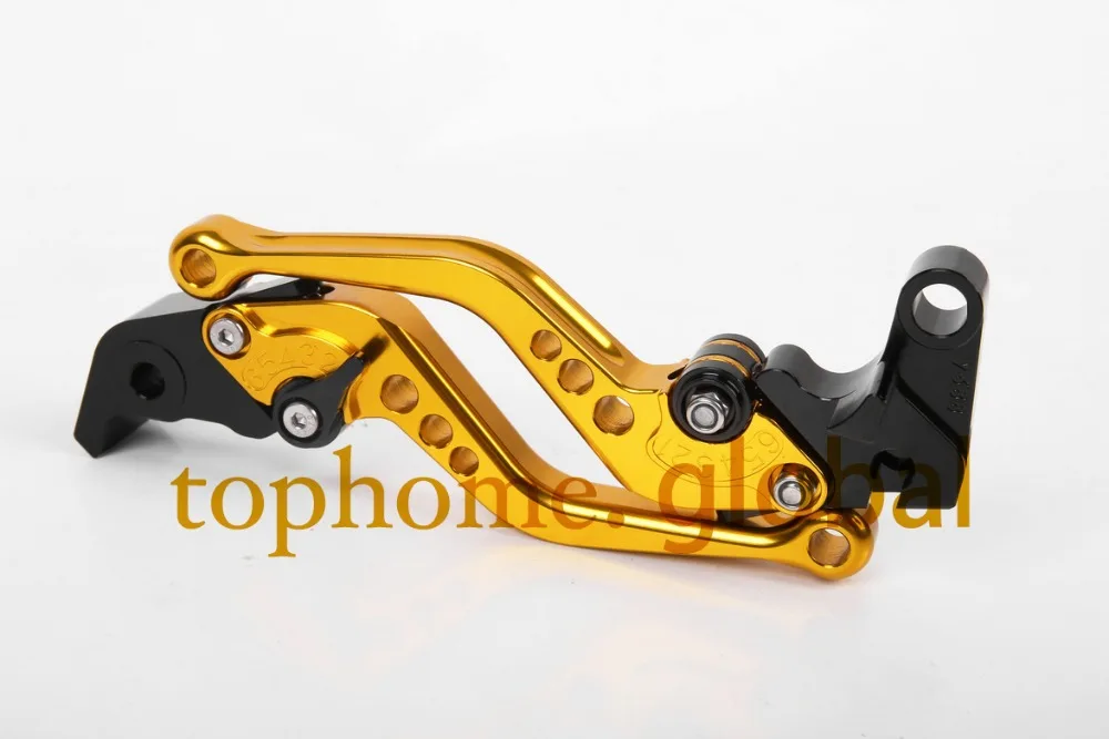 Золотые короткие регулируемые рычаги тормоза сцепления CNC для Suzuki GSXR 750 1989 1995 1990