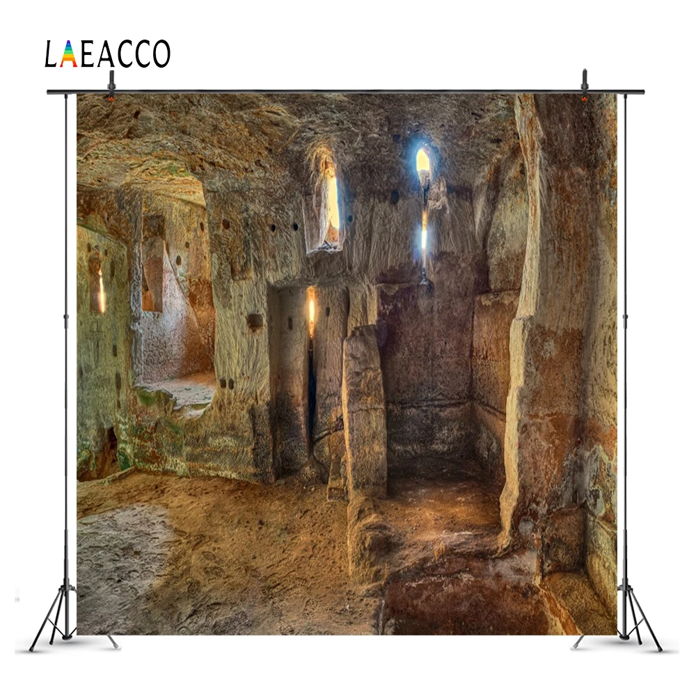 Laeacco старый камень пещера Отверстие Свет Интерьер фотографические фоны Индивидуальные фотографии фоны для фотостудии