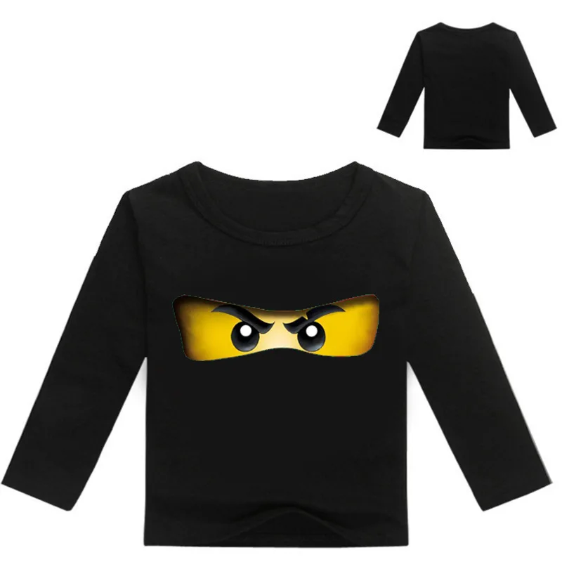 Коллекция года, летняя футболка Ninjago Одежда для мальчиков хлопковая одежда с длинными рукавами и рисунком для мальчиков детские повседневные футболки От 3 до 14 лет