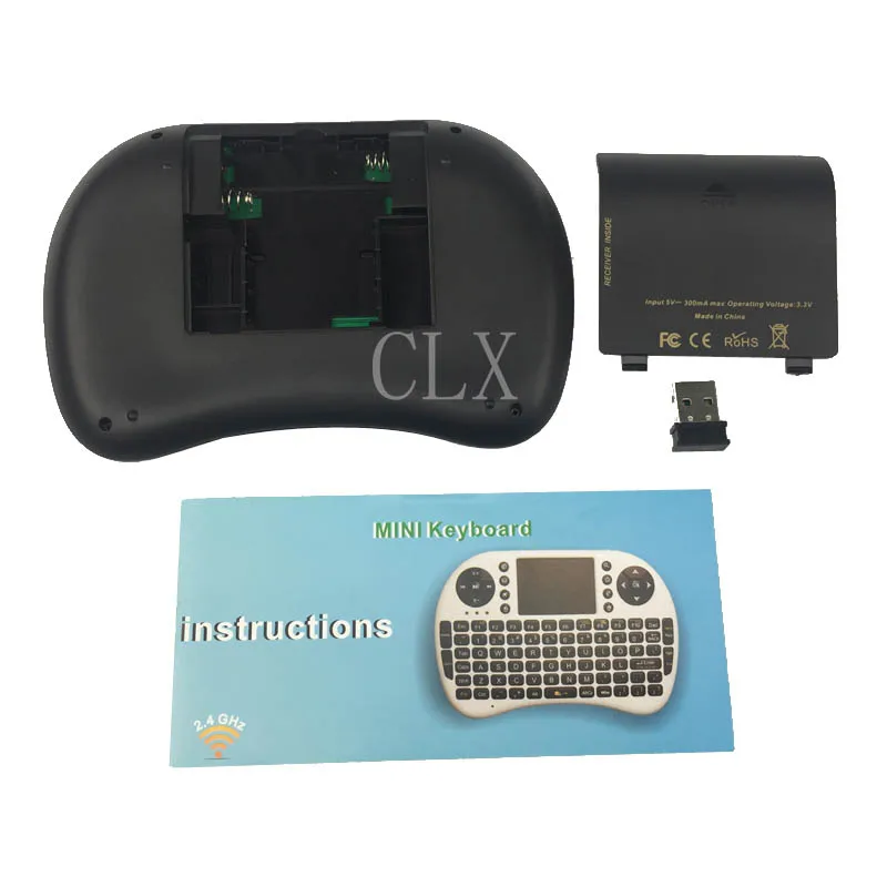 

Raspberry pi 2.4 ghz Mini Teclado Sem Fio Fly Air Mouse Multi-Media Controle Touchpad Handheld Remoto para TV Android CAIXA