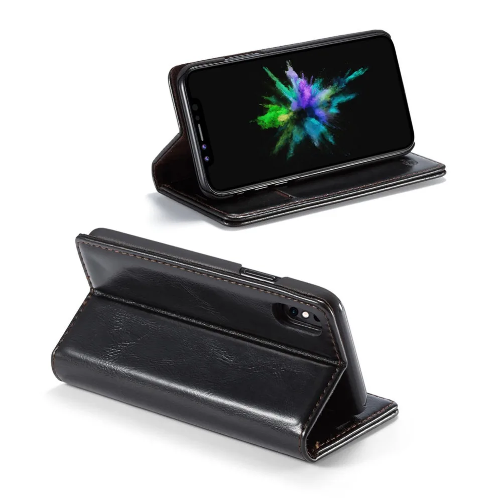 for Apple iPhone X 8 8Plus 7 7Plus 5 5S SE Flip Wallet Case Magnetic Leather Mobile Phone Cover Stand Holder with Card Slots | Мобильные