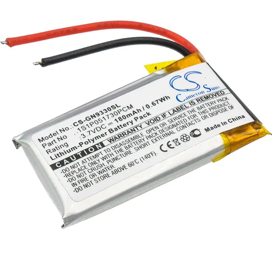 Аккумулятор Cameron Sino 180mah для GN GN9330 Netcom 9330 1S1P051730PCM|Аккумуляторы мобильных телефонов|