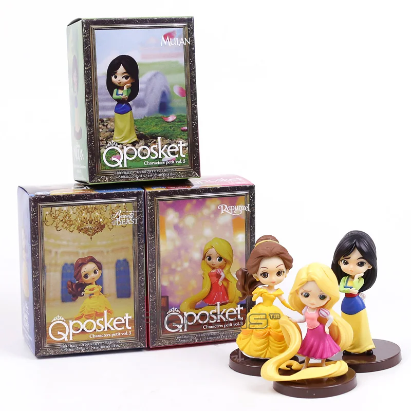 C box Q posket petit Alice Золушка Джейн Джесси Мерида бу Белоснежка Белль Аладдин 3 набор фигурка игрушка - Цвет: C box