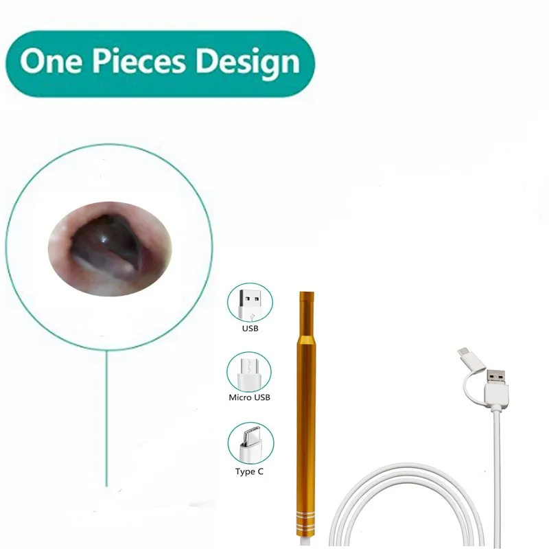 Медицинский эндоскоп с камерой 5 мм отоскоп ушной раковины USB Android|Запчасти для CCTV|