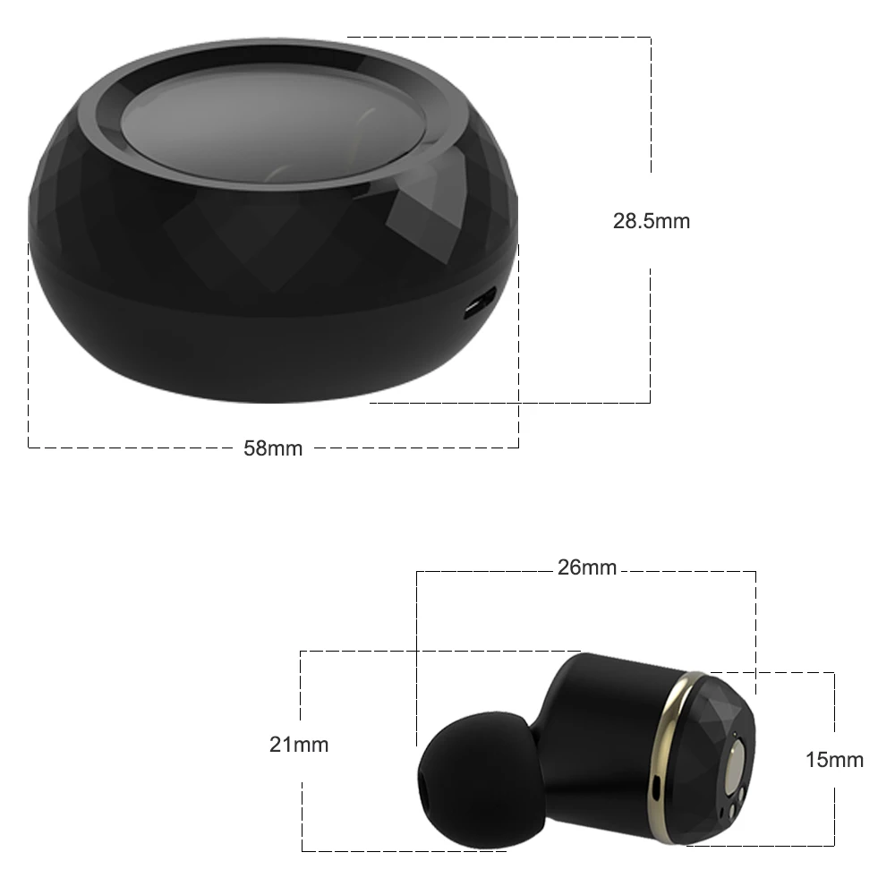 ALWUP наушники беспроводные Bluetooth в ухо стерео гарнитура для телефона спортивные с