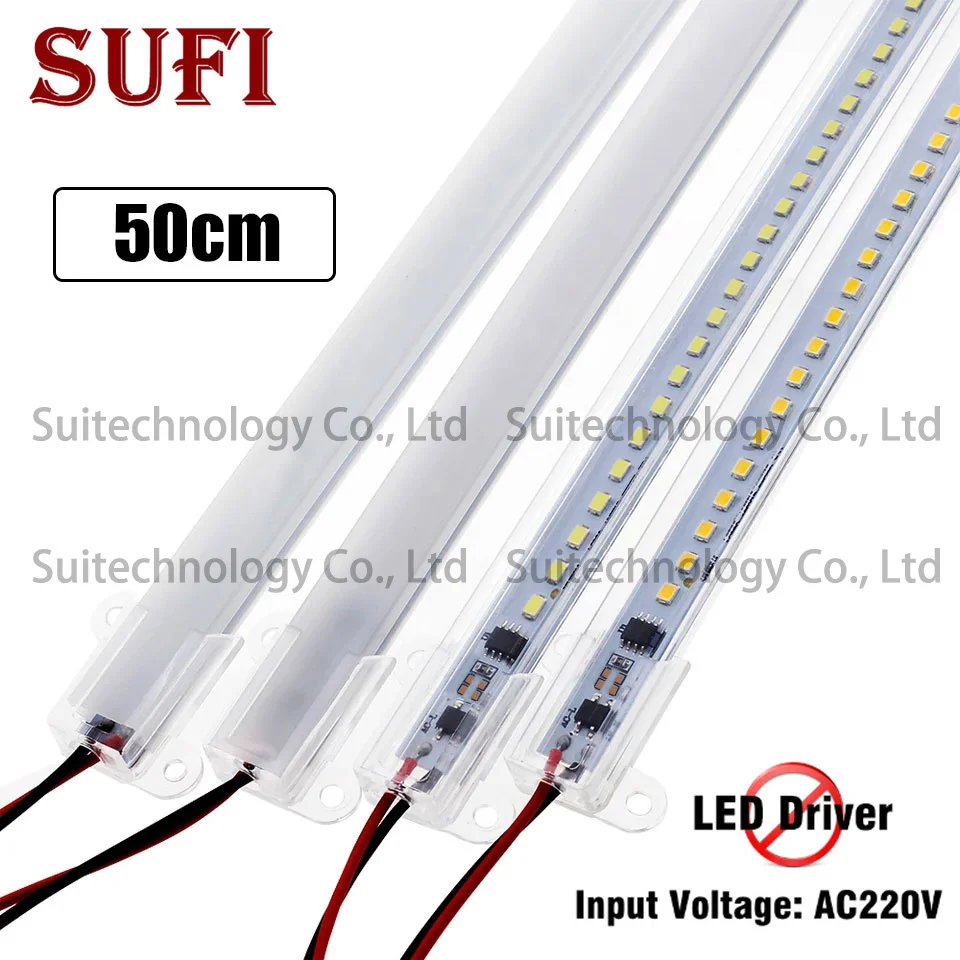 5 шт. AC220V светодиодные панели SMD2835 50 см 72 светодиода высокой яркости трубки из