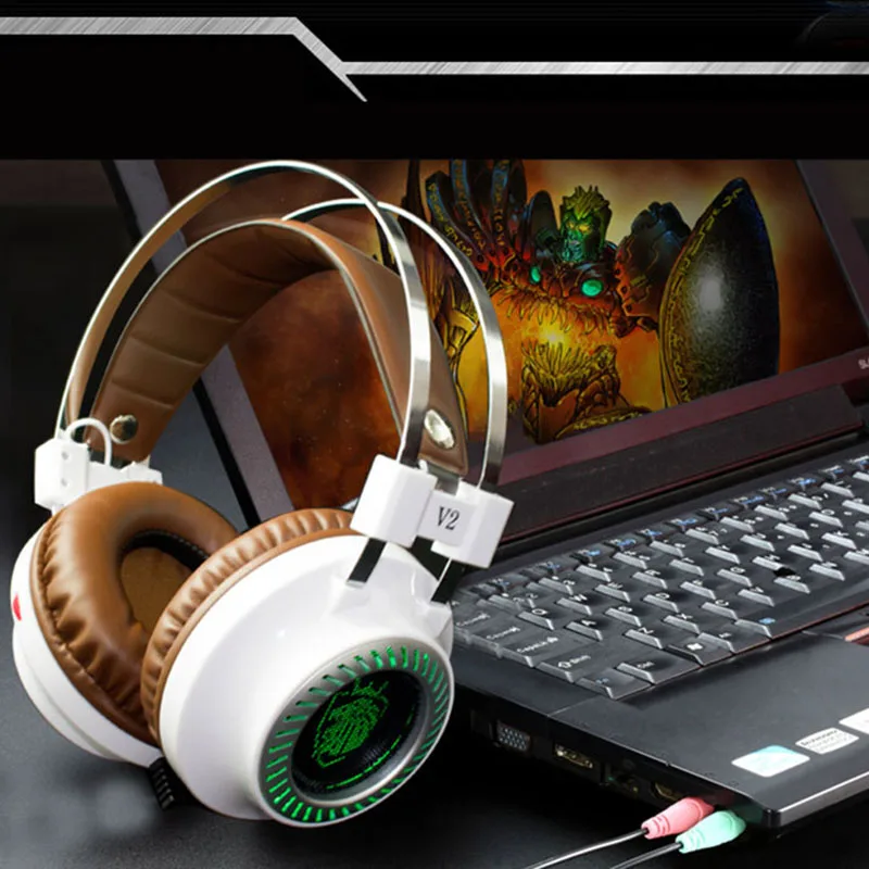 Игровые наушники для ПК игровые киберспорта со светодиодсветильник кой Hi Fi