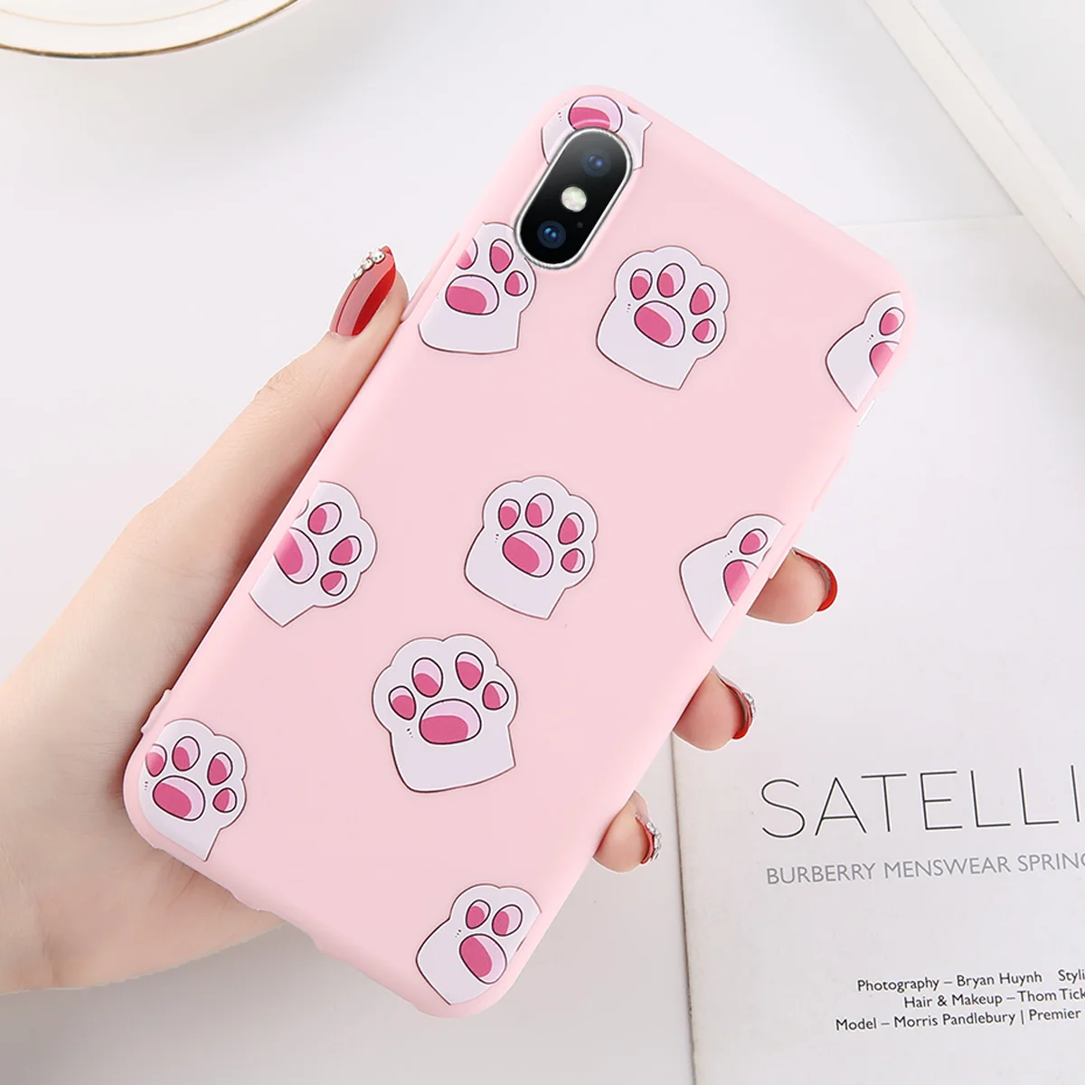 T7 Lovebay чехол для телефона для iPhone 11, 6, 6 s, 7, 8 Plus, X, XR, XS Max, 5 5S, мягкий ТПУ чехол с милым котом, динозавром для iPhone 11Pro Max, чехол s - Цвет: T7