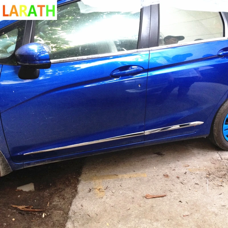 Для Honda Fit jazz 2014 2015 2016 2017 автомобиля ABS хромированная отделка кузова молдинг на