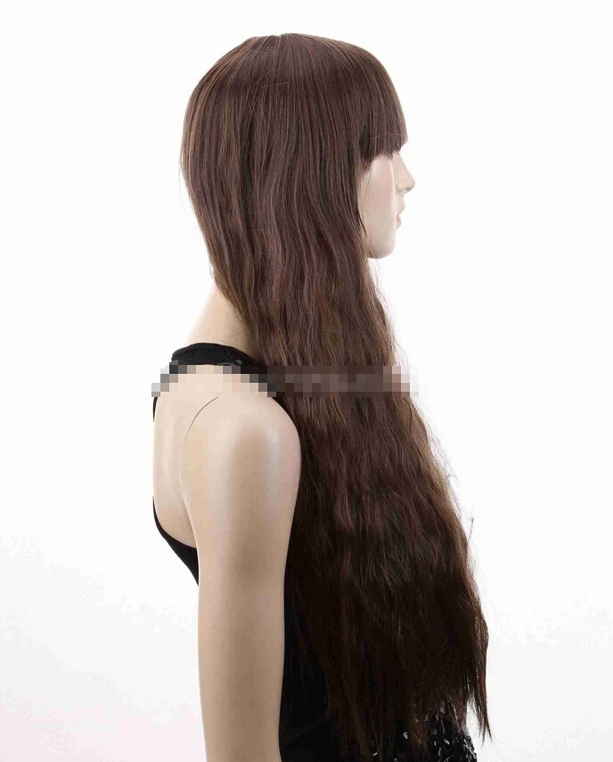 Бесплатная доставка USPS к США АНИМЕ Светло-Коричневый Женщины Длинные Вьющиеся