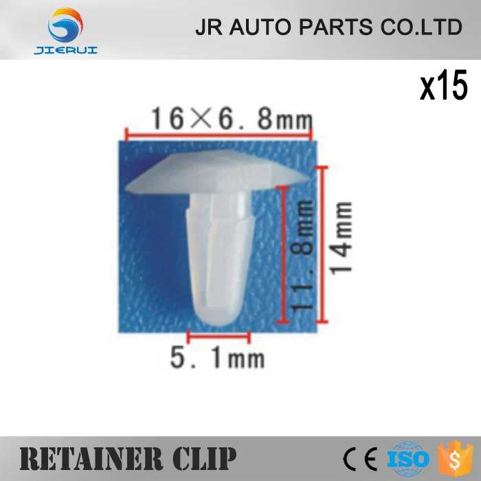 15pcs Nylon Fastener Rivet For Honda Hood Fit Acura Seal Retainer Clip (12x5mm) OE 91513-SE0-003 | Автомобили и мотоциклы