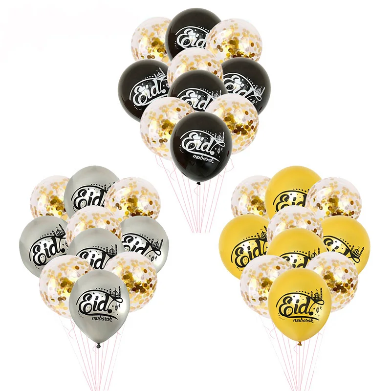 

2020 EID Ramadan Decoration Gold Black MUBARAK Balloons Ramadan Kareem Decor Islamic EID MUBARAK Hajj Muslim Event Party Favors