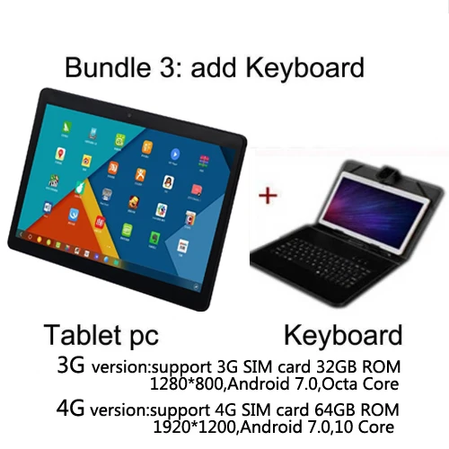 10 дюймов планшетный ПК Android 7,0 Восьмиядерный 4G Tab Rom 32 ГБ/64 ГБ 1920*1200 HD wifi gps Металл 4G bluetooth планшеты для детей 10,1 - Комплект: Комплект 4