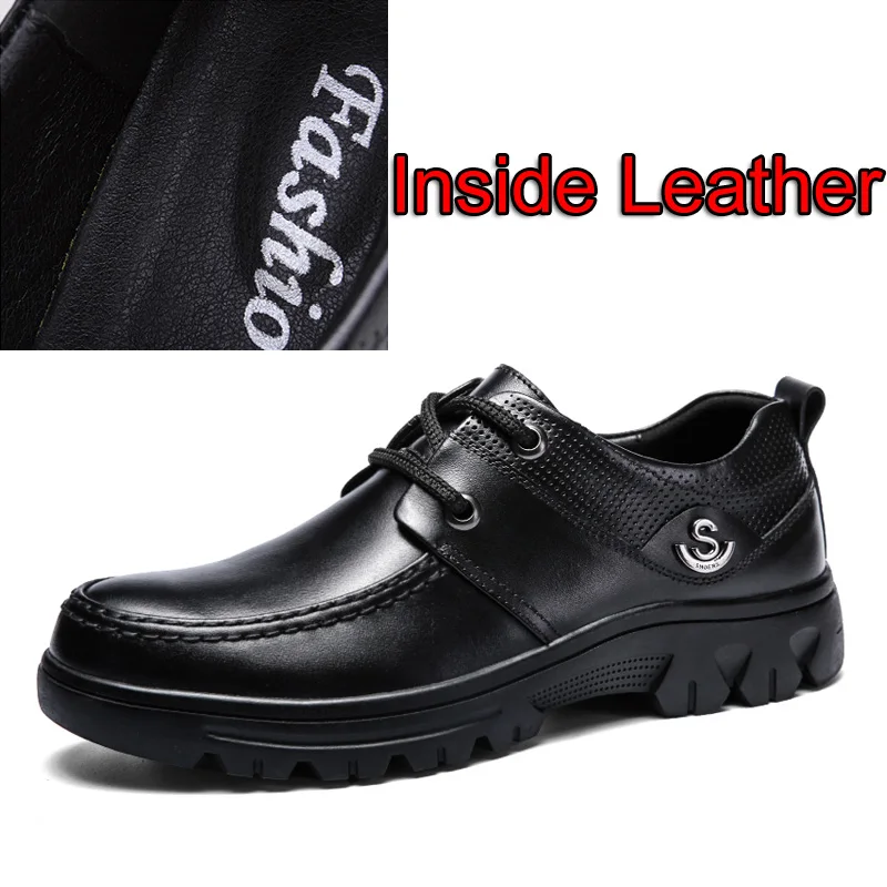 Black Leather GLAZOV/большие размеры 38-49; Мужские модельные туфли из итальянской кожи; Роскошные Брендовые мужские лоферы из натуральной кожи; официальные лоферы; мужские мокасины - Цвет: Black Leather