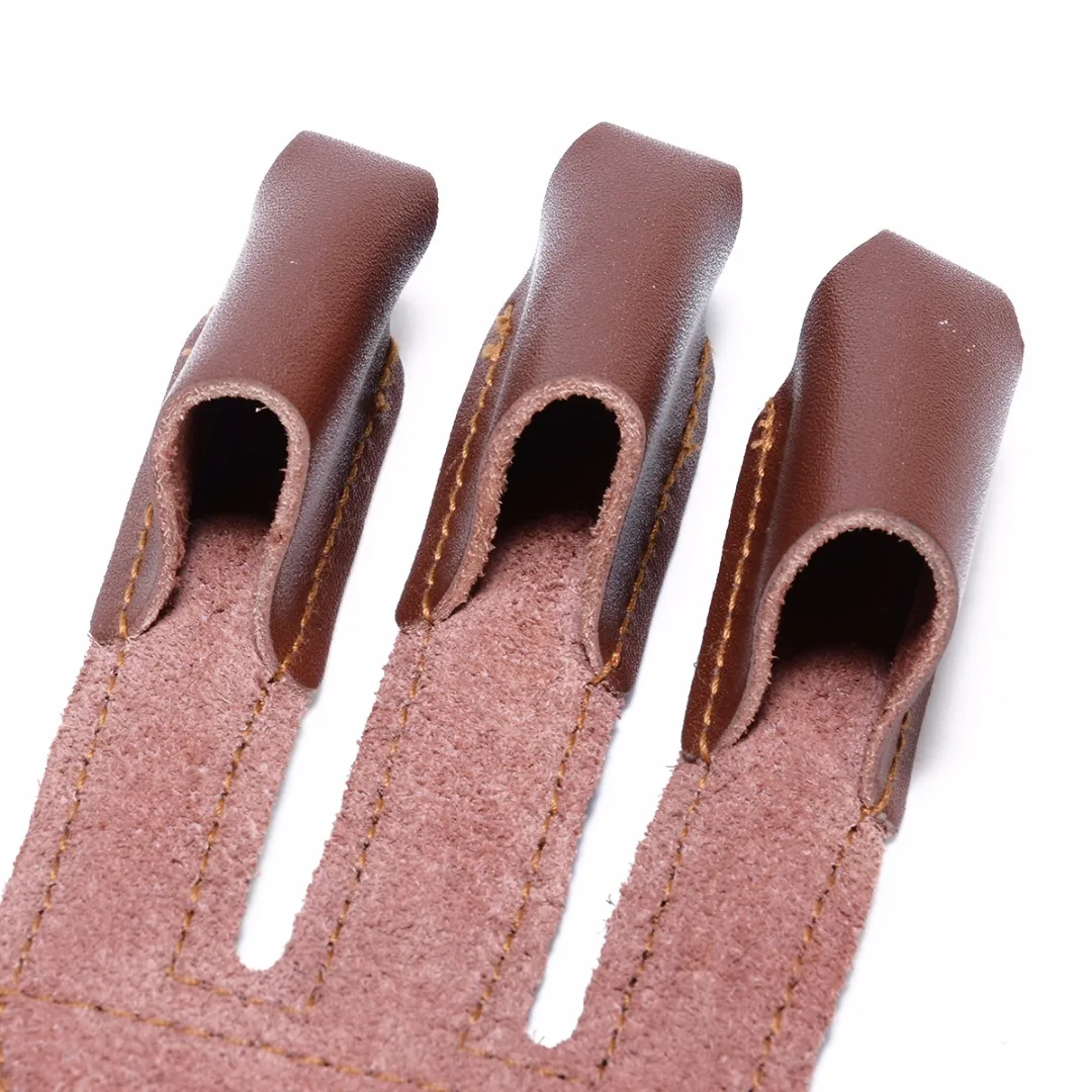 Защитная перчатка для стрельбы из лука с 3 пальцами|archery arrows|arrow bowleather archery glove |
