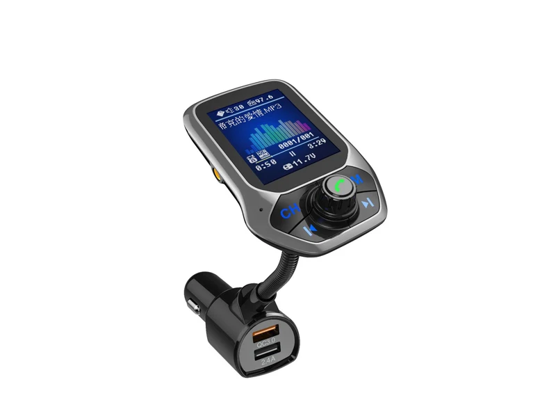 1,8 дюймов цветной дисплей Bluetooth Handsfree автомобильный комплект 3 USB порта QC3.0 автомобильное зарядное устройство fm-передатчик Автомобильный MP3 музыкальный плеер