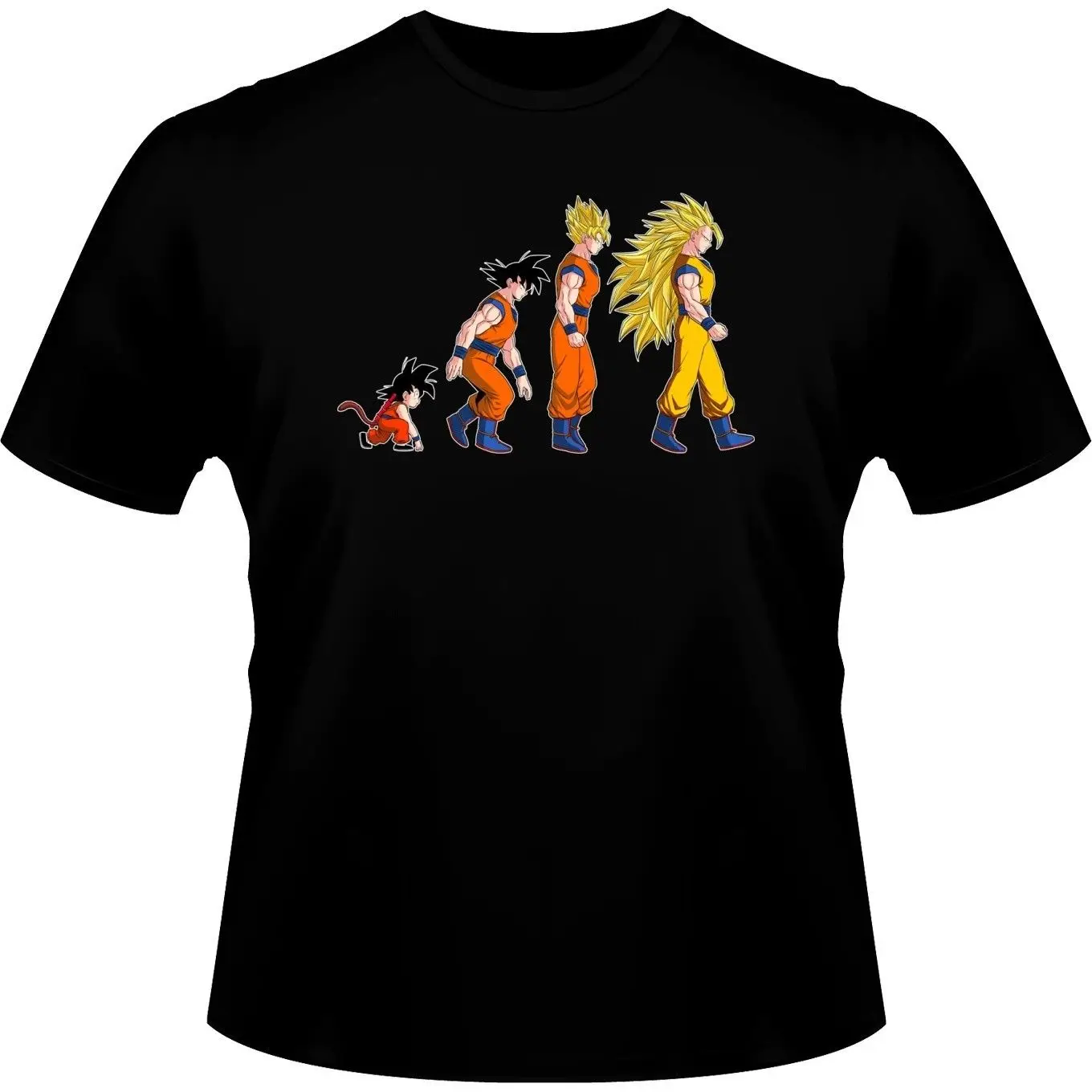 Camiseta Manga Parodia de Goku Dragon Ball Z (631) футболка с героями мультфильмов Мужская Унисекс