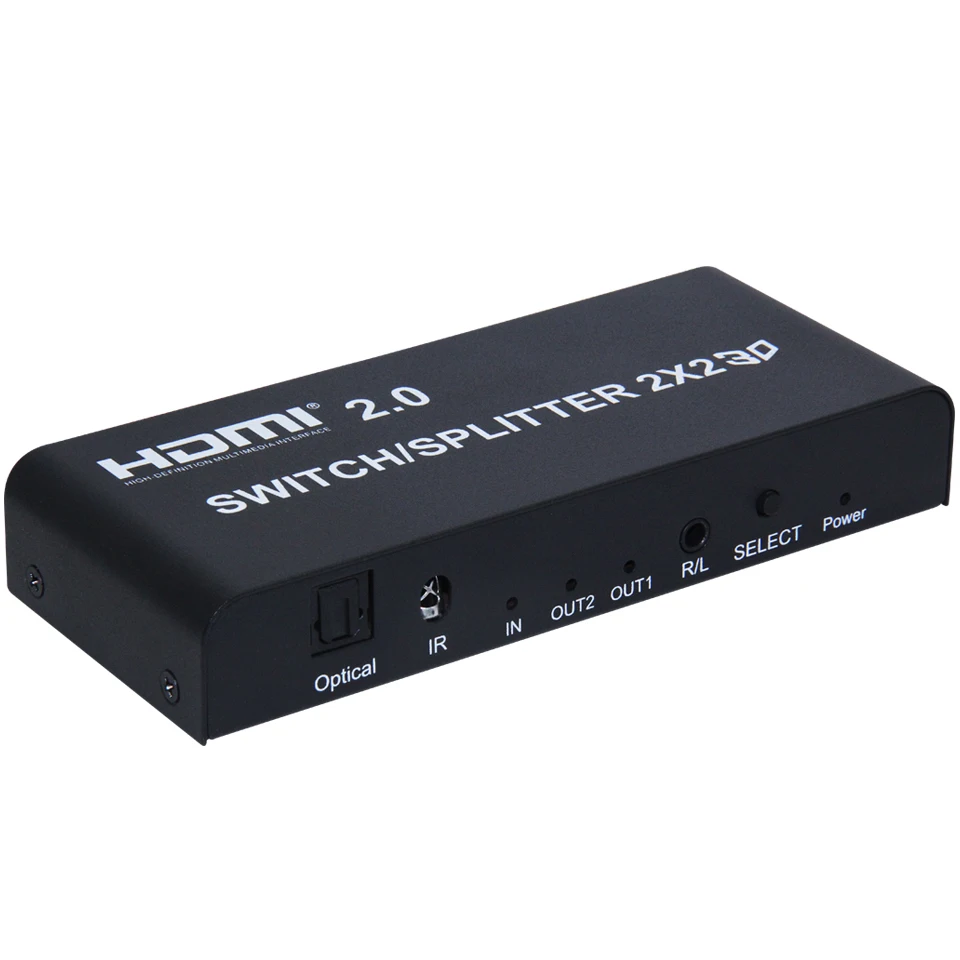 4K 2X2 HDMI 2 0 переключатель/разветвитель с поддержкой 4K60Hz RGB/YUV 4:4:4 Поддержка ИК