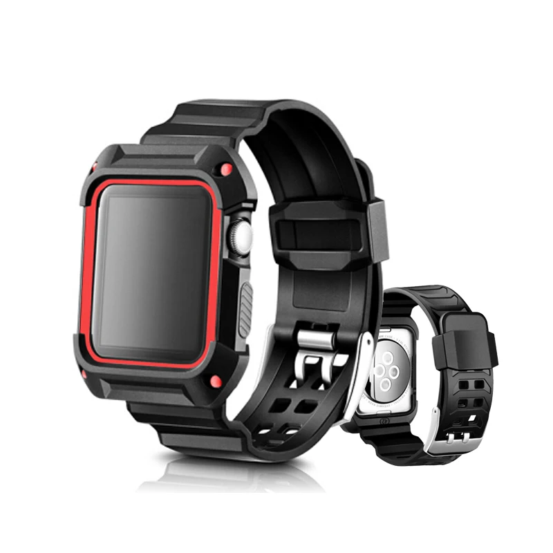 Защитный чехол и ремешок для apple watch band 42 мм 38 iwatch series 4/3/2 силиконовый защитный