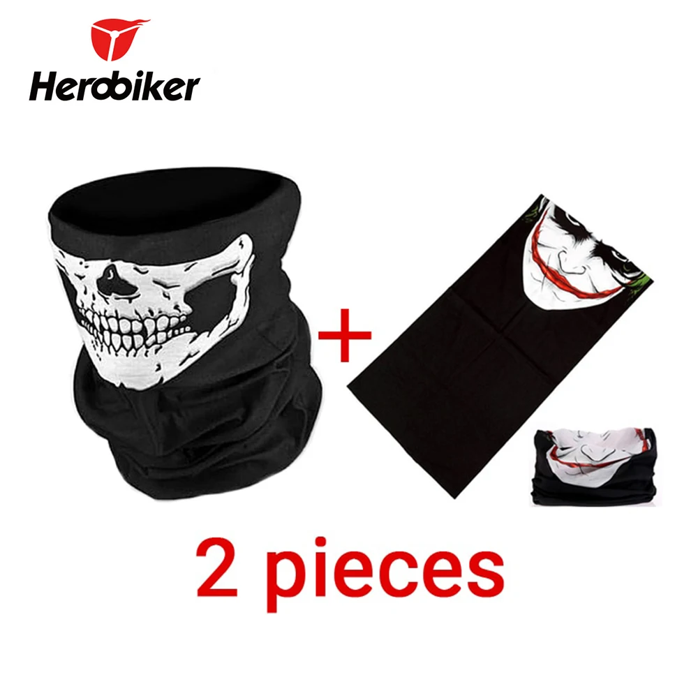 HEROBIKER мотоциклетная маска летние Балаклава 2 шт. Череп Призрак Маске Байкер R