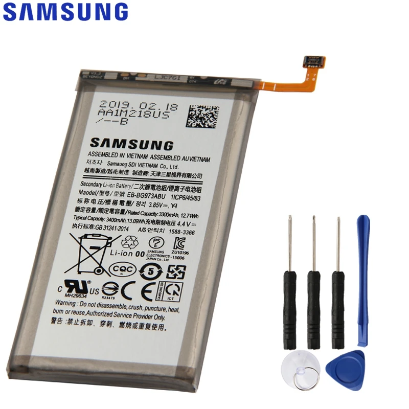 Аккумулятор samsung EB-BG973ABU для samsung Galaxy S10 X SM-G9730 S10 Натуральная кожа телефон Батарея 3400 мА-ч