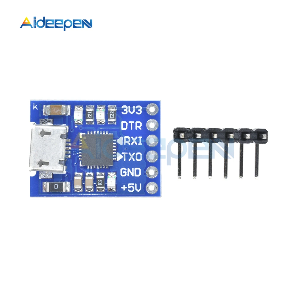 Преобразователь с Micro USB на UART TTL модуль CP2102 2 0 6 контактов последовательный