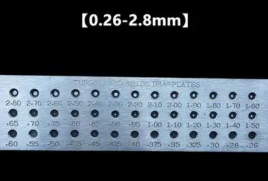 0.26-2.8 ROUND Круглая форма 0,12-13 мм полукруглые Шестигранные отверстия 0,55-7 мм Вольфрамовая карбидная проволока для изготовления ювелирных изделий - Цвет: 0.26-2.8 ROUND