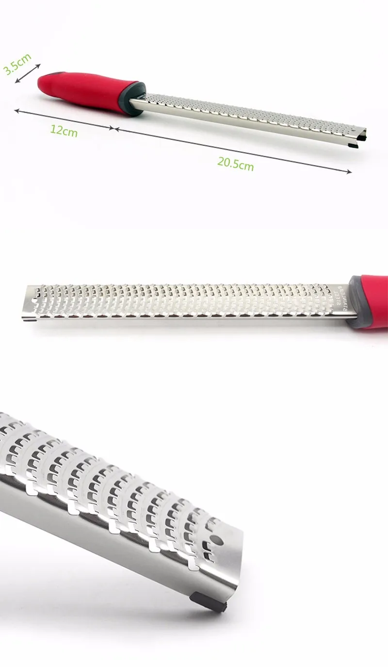 Нержавеющая сталь лимон zester тёрки Microplane терка для овощей и шоколад, многофункциональная Металл диез Фруктовый пилинг Терка для чеснока и сыр Инструменты для фруктов и овощей Кухонные принадлежности гаджеты
