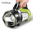 Светодиодный фонарик высокой мощности со встроенным аккумулятором, портативный фонарик с 10 режимами работы, перезаряжаемый водонепроницаемый фонарик