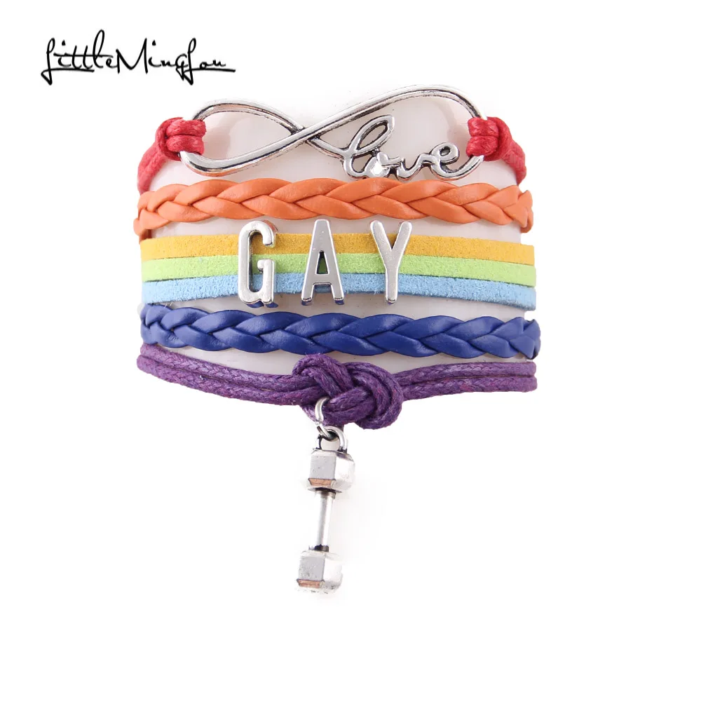 Мужские браслеты и обручи с кожаной обмоткой в стиле ЛГБТ|bangles for men|men braceletgay bracelet |