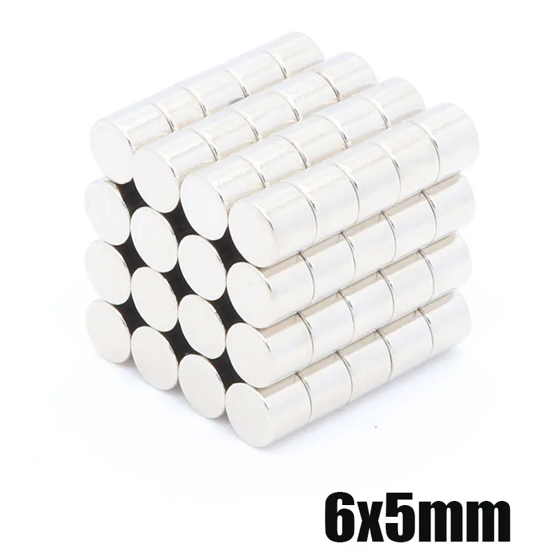 

Неодимовый магнитный диск 200 шт., 6x5 мм, N35, Постоянный NdFeB, небольшие круглые супер сильные магнитные магниты для рукоделия 6x5 мм