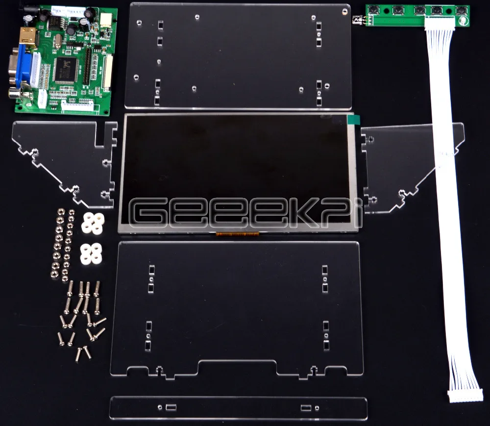 Raspberry 7 дюймов ЖК дисплей Экран Дисплей прозрачный акриловый кронштейн Корпус